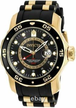 Invicta Men's Pro Diver Scuba GMT 48mm Gold Tone Stainless Steel Quartz