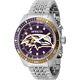 Invicta Nfl Baltimore Ravens World Time GMT Quartz Purple Dial Men's Watch 45007