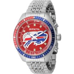 Invicta Nfl Buffalo Bills World Time GMT Quartz Red Dial Men's Watch 45001