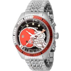 Invicta Nfl Cleveland Browns World Time GMT Quartz Black Dial Men's Watch 45005