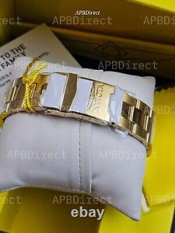 Invicta Swiss Made GMT Gold Plated Case & Bracelet Pro Diver mens watch