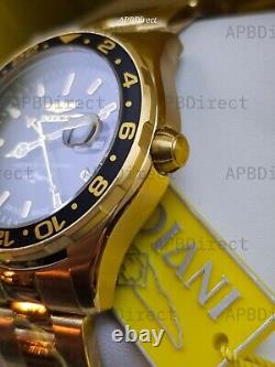 Invicta Swiss Made GMT Gold Plated Case & Bracelet Pro Diver mens watch
