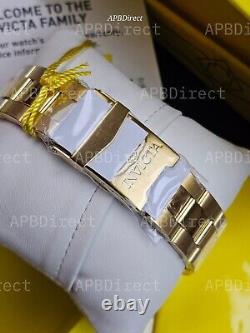 Invicta Swiss Made GMT Gold Plated Case & Bracelet Pro Diver mens watch