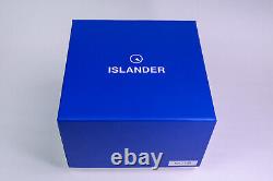 Islander Republic Watch Swiss GMT Movement with Black Dial Red/Blue #ISL-138