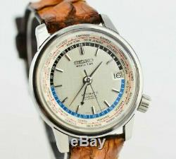 J676 Vintage Seiko Olympic World Time GMT Automatic Watch 6217-7000 JDM 120.1