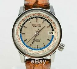 J676 Vintage Seiko Olympic World Time GMT Automatic Watch 6217-7000 JDM 120.1