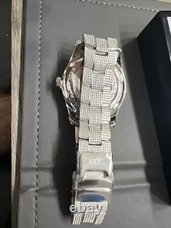 JBW Men's Jet Setter GMT Silver Diamond Time Zone 46mm St Steel Watch J6370B