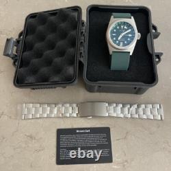 Katino GMT Titanium Automatic Watch with Titanium Bracelet and Rubber Strap