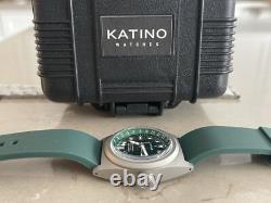 Katino GMT Titanium Automatic Watch with Titanium Bracelet and Rubber Strap