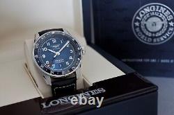 LONGINES Spirit Zulu Time. Blue dial, Automatic GMT Box, Papers & Warranty