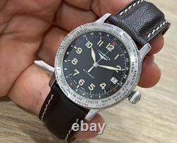 LONGINES WORLD TIME GMT L2.611.4 AUTOMATIC Cal. L635.5 38mm STEEL MEN WATCH