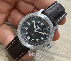LONGINES WORLD TIME GMT L2.611.4 AUTOMATIC Cal. L635.5 38mm STEEL MEN WATCH