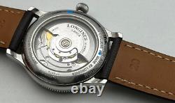 LONGINES WORLD TIME GMT L2.611.4 AUTOMATIC Cal. L635.5 38mm STEEL MEN WATCH