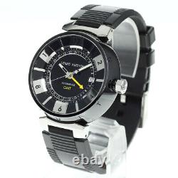 LOUIS VUITTON Tambour in Black Q113K GMT Automatic Men's Watch 702150