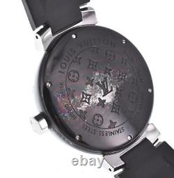 LOUIS VUITTON Tambour in Black Q113K GMT Automatic Men's Watch G#115217