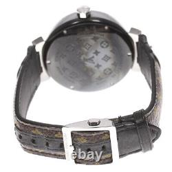 LOUIS VUITTON Tambour in Black Q113K GMT Black Dial Automatic Men's Watch 669869