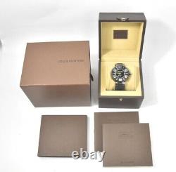 LOUIS VUITTON Tambour in Black Q113K GMT black Dial Automatic Watch N#117766