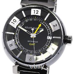 LOUIS VUITTON Tambour in black Q113K GMT black Dial Automatic Men's Watch 715601