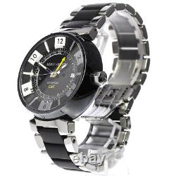 LOUIS VUITTON Tambour in black Q113K GMT black Dial Automatic Men's Watch 715601