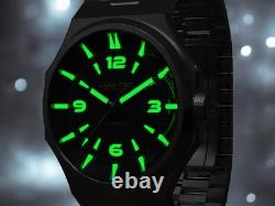 Lum-tec Watch Eclipse E1, Auto with integrated bracelet, MDV, Made in USA 42mm NEW