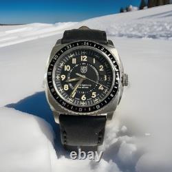 Luminox Air P-38 Lightning Pilot Watch XA. 9421 Stainless Case- Leather Strap