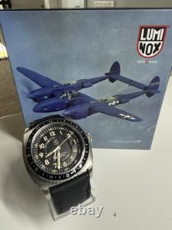 Luminox Air P-38 Lightning Pilot Watch XA. 9421 Stainless Case- Leather Strap