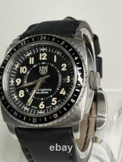 Luminox Air P-38 Lightning Pilot Watch XA. 9421 Stainless Case- Leather Strap