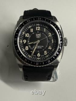 Luminox Air P-38 Lightning Pilot Watch XA. 9421 Stainless Case- Leather Strap
