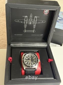 Luminox Air P-38 Lightning Pilot Watch XA. 9421 Stainless Case- Leather Strap
