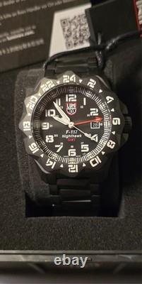 Luminox F-117 Nighthawk GMT Gunmetal Diver Quartz MILITARY Men's Watch XA. 6422