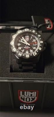 Luminox F-117 Nighthawk GMT Gunmetal Diver Quartz MILITARY Men's Watch XA. 6422