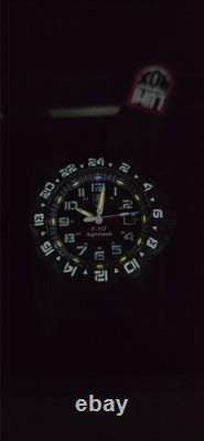 Luminox F-117 Nighthawk GMT Gunmetal Diver Quartz MILITARY Men's Watch XA. 6422