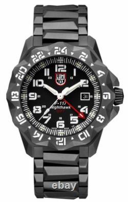 Luminox F-117 Nighthawk GMT Gunmetal Divers Quartz Men's Watch 44mm XA. 6422 NEW