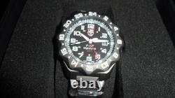 Luminox F-117 Nighthawk GMT Gunmetal Divers Quartz Men's Watch 44mm XA. 6422 NEW