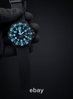 Luminox F-117 Nighthawk Pilot GMT Steel 44mm Black Dial Quartz Men Watch XA. 6421