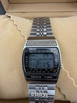 MINT 1978 Seiko A239-502A World Time Digital Stainless Watch Made In Japan