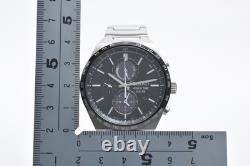 MINT SEIKO V195-0AE0 World Time Solar Men's Watch Black Dial 44mm From JAPAN