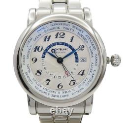 MONTBLANC STAR World Time GMT Watch Automatic Stainless Steel