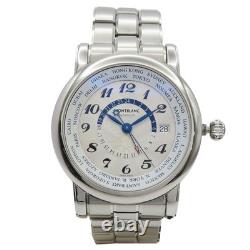 MONTBLANC STAR World Time GMT Watch Automatic Stainless Steel