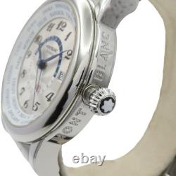 MONTBLANC STAR World Time GMT Watch Automatic Stainless Steel