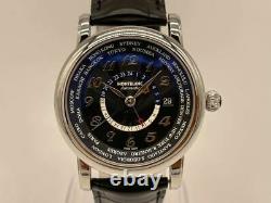 MONTBLANC Star World Time GMT MB109285 Automatic Black Men's Watch Box & Papers