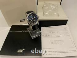 MONTBLANC Star World Time GMT MB109285 Automatic Black Men's Watch Box & Papers