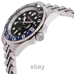 Mathey-Tissot Mathy Vintage GMT Black Dial Batman Bezel Men's Watch H903ANB