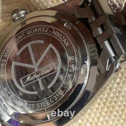 Mathey-Tissot Mathy Vintage GMT Black Dial Pepsi Bezel Men's Watch H902AN Rare