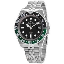 Mathey-Tissot Mathy Vintage GMT Quartz Black Dial Sprite Bezel Men's Watch