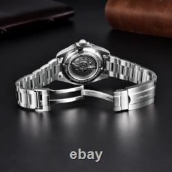 Men Automatic Mechanical GMT Watch Sapphire Glass 100M Waterproof Luminous Steel