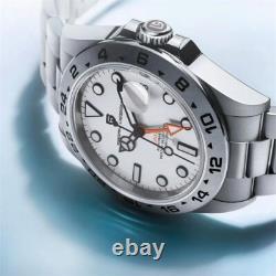 Men Automatic Mechanical GMT Watch Sapphire Glass 100M Waterproof Luminous Steel