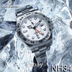 Men Automatic Mechanical GMT Watch Sapphire Glass 100M Waterproof Luminous Steel