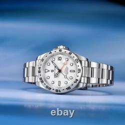 Men Automatic Mechanical GMT Watch Sapphire Glass 100M Waterproof Luminous Steel