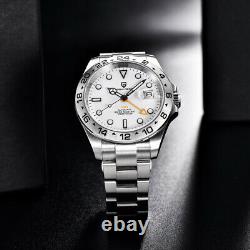 Men Automatic Mechanical Watch GMT 100M Waterproof Date Sapphire Glass Luminous